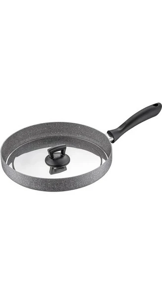 Emsan Rosa Balık Tavası 30 cm Granit Malzeme ile Antrasit Renk 1 Adet Tava - Resim 4