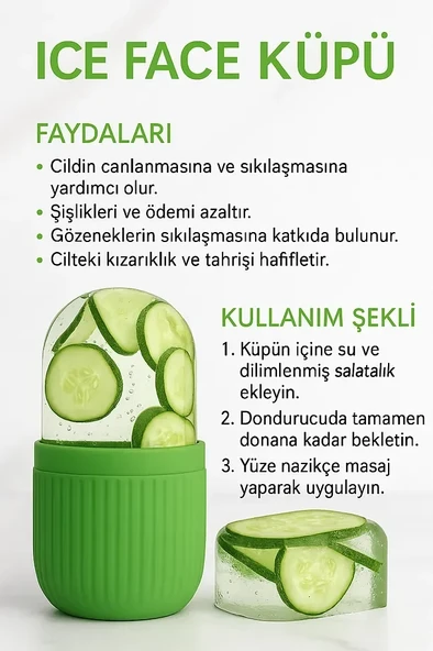 Ice Roller Buz Silindiri Terapi Etkili Yüz Masaj Ve Cilt Bakım Aleti (5314) - 3