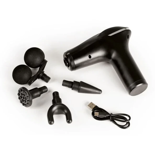 Akıllı Çipli Titreşimli Masaj Tabancası – 6 Hız Ayarlı, 4 Başlıklı, 3200 RPM Güçlü Motor, Sessiz Taşınabilir Masaj Aleti (5314) - 2