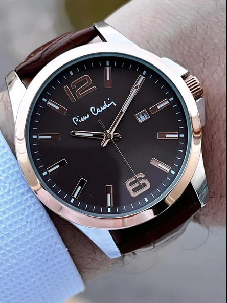 Pierre Cardin Deri Kordon 2 Yıl Garantili 3 Atm Suya Dayanıklı Erkek Kol Saati EK.800411F10 - Resim 2