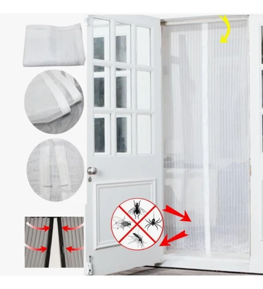Mıknatıslı Kapı Sinekliği Tül Perde 105 x 210 cm (5314) - 4
