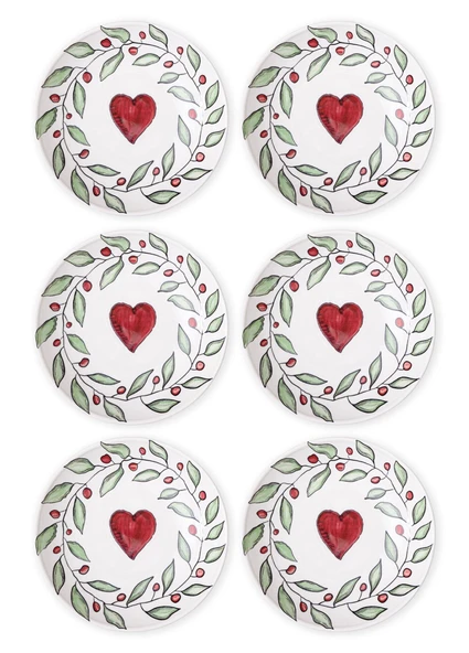 The Mia Luv Pasta Tabağı 6lı Set 19 cm - Resim 4