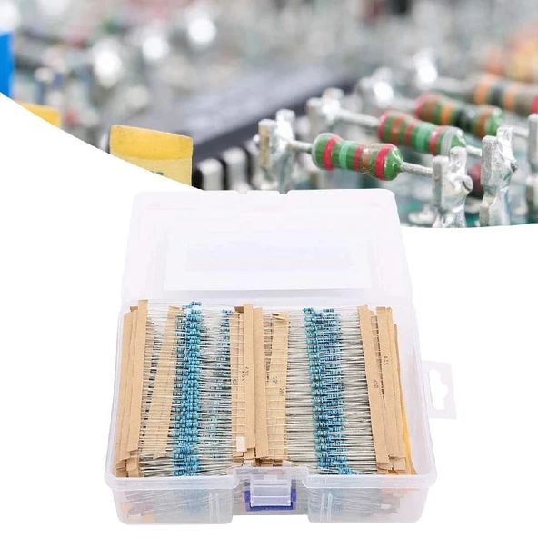 Direnç Seti 1/4W Metal Film %1 20'Şerli 2600 Adet 130 Çeşit Şeffaf Çantada - Resim 5