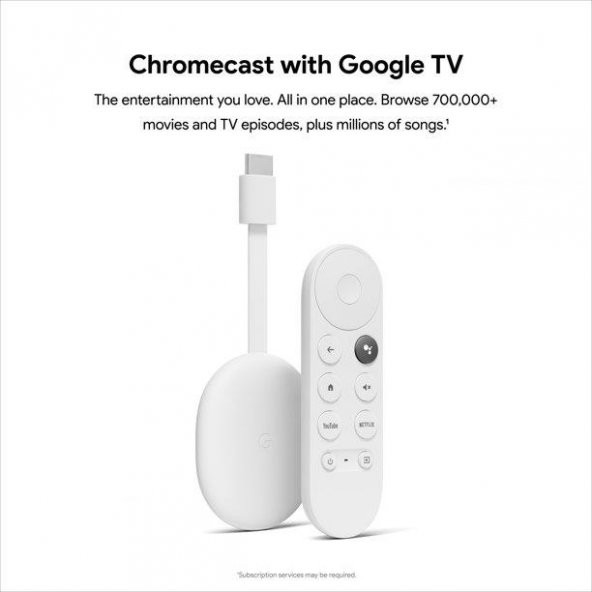 Google Chromecast TV 4K Android Medya Oynatıcı - 4