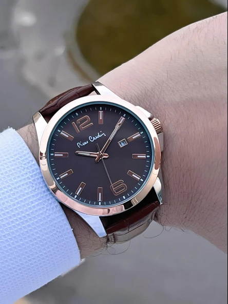 Pierre Cardin Deri Kordon 2 Yıl Garantili 3 Atm Suya Dayanıklı Erkek Kol Saati EK.800411F10 - Resim 3