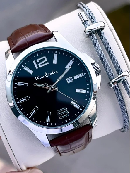 Pierre Cardin Deri Kordon 2 Yıl Garantili 3 Atm Suya Dayanıklı Erkek Kol Saati EK.800411F11 ürün görseli