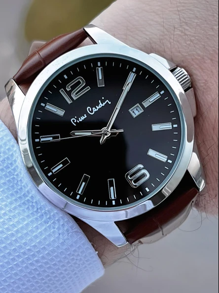 Pierre Cardin Deri Kordon 2 Yıl Garantili 3 Atm Suya Dayanıklı Erkek Kol Saati EK.800411F11 - Resim 2