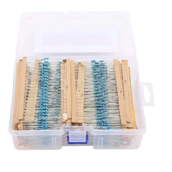 Direnç Seti 1/4W Metal Film %1 20'Şerli 2600 Adet 130 Çeşit Şeffaf Çantada - Resim 3