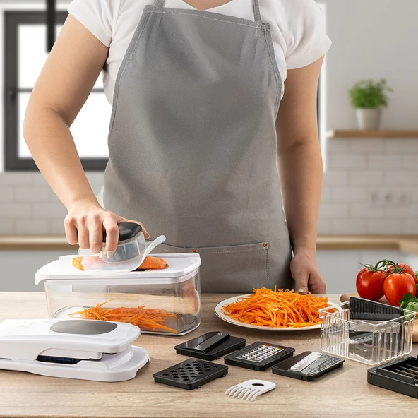 Emsan Smart Hazneli Doğrayıcı Beyaz 10 Parça - Resim 4