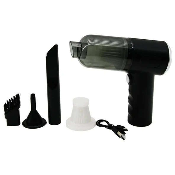 3in1 Araç İçi Kablosuz Şarjlı Mini El Süpürgesi Vakum ve Üfleme (5314)