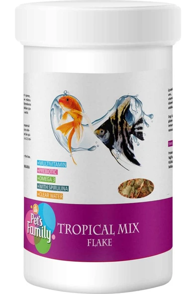 Pets Family Tropıcal Mıx Flake 250ml/30g ürün görseli 1