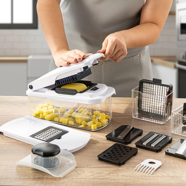 Emsan Smart Hazneli Doğrayıcı Beyaz 10 Parça - Resim 3