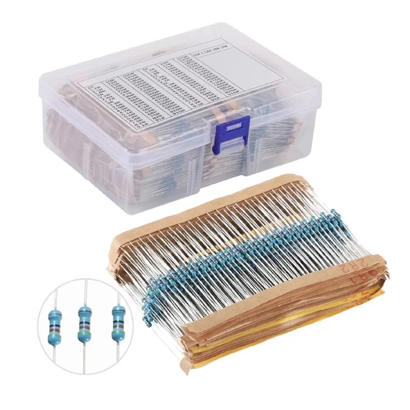 Direnç Seti 1/4W Metal Film %1 20'Şerli 2600 Adet 130 Çeşit Şeffaf Çantada ürün görseli