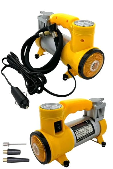 Elektrikli Araba Lastik Şişirme / 150 PSI - 12V / Taşınabilir Metal Hava Kompresörü (5314)