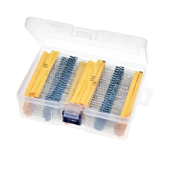 Direnç Seti 1/4W Metal Film %1 20'Şerli 2600 Adet 130 Çeşit Şeffaf Çantada - Resim 2