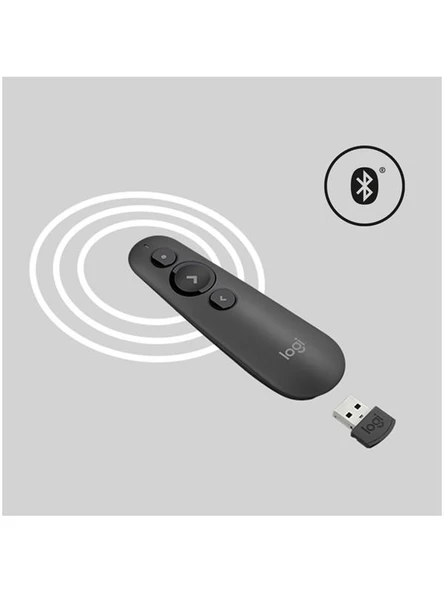 Logitech R500 Laser Sunum Kumandası, Kablosuz, 20m Menzil, Bluetooth ve USB Bağlantı, Mac ve Windows - 6