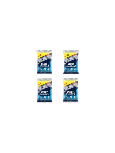 Derby Samurai 3 Tıraş Bıçağı 10+4 Poşet X 4 Paket
