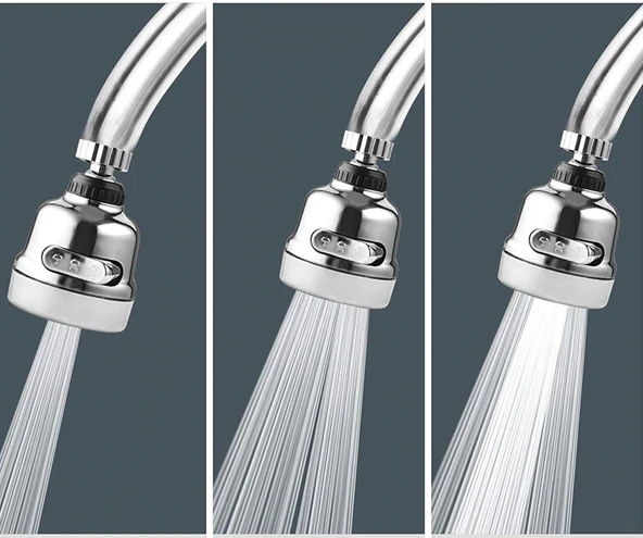 3 Fonksiyonlu Krom Oynar Musluk Başlığı (5314) - 3