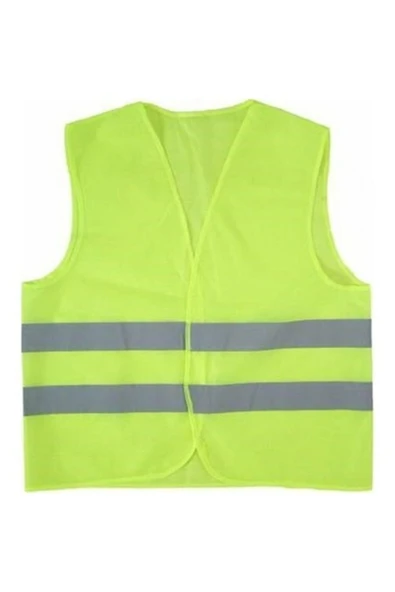 FOSFORLU YEŞİL SARI İKAZ YELEK (5314)