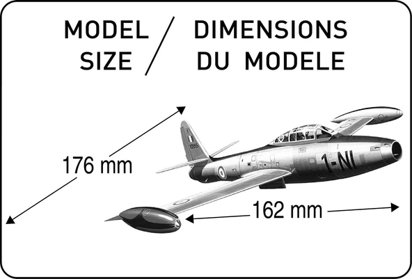 Heller 1/72 Ölçek REPUBLIC F-84 G THUNDERJET - Resim 2