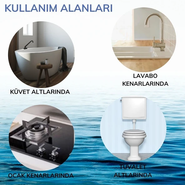 Su Sızdırmaz Banyo Mutfak Lavabo Küvet İzolasyon Şerit Bant (5314) - 4