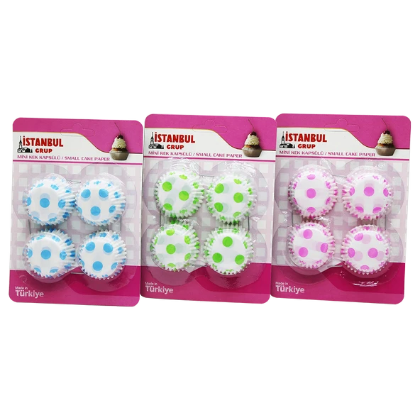 MİNİ MUFFİN KAĞIT KEK KAPSÜLÜ - PAKET İÇİNDE 60 ADET VARDIR (5314)