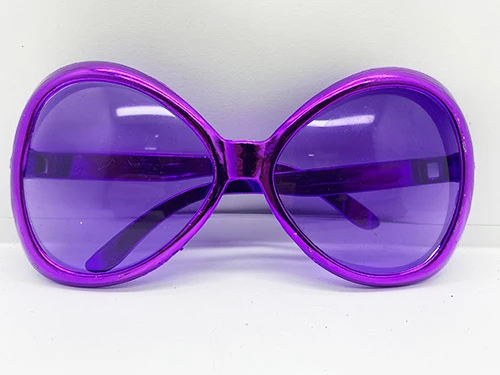 Yeşilçam Temalı Parti Gözlüğü Mor Renk 7x16 cm (5314)