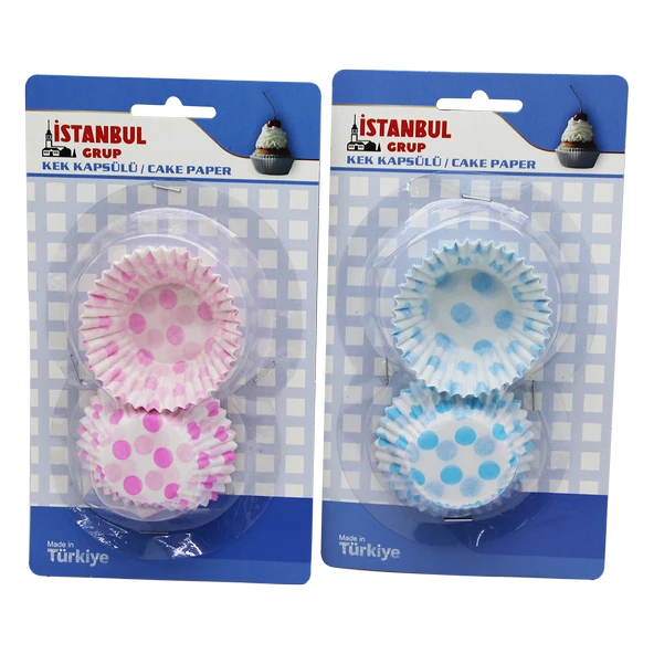 MAVİ KARTELA - ORTA MUFFİN KAĞIT KEK KAPSÜLÜ (5314)