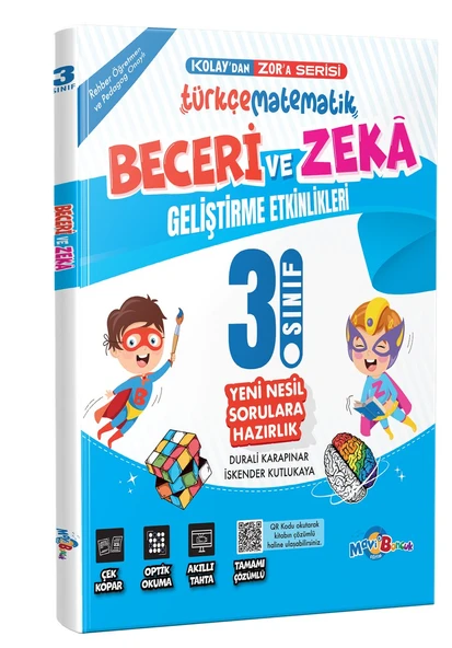 MAVİ BONCUK YAYINLARI 3.SINIF BECERİ VE ZEKA GELİŞTİRME ETKİNLİKLERİ!! ürün görseli