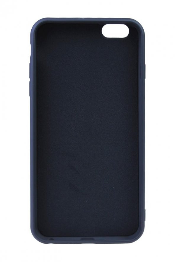 Apple iPhone 6 Plus - 6s Plus - Logolu Lansman, İçi Kadife Silikon SİYAH - 3