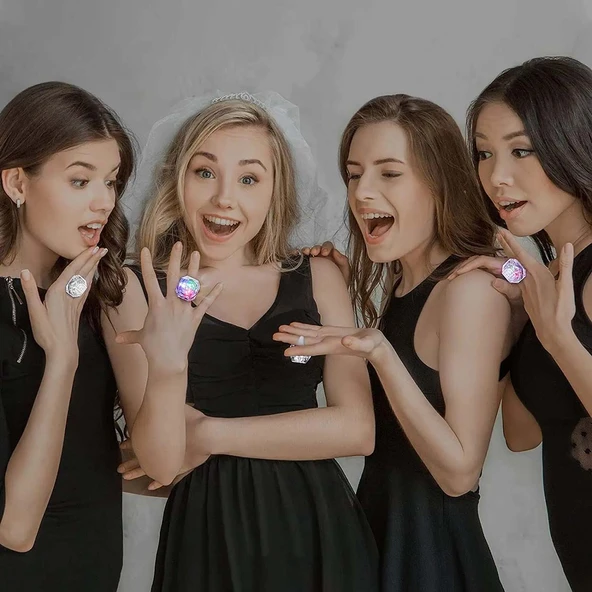 Kristal LED Parti Yüzük Seti (6'lı) (5314) - 5