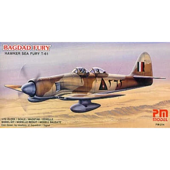 PM Model 214 1/72 SEA FURY T-61 BAGHDAD FURY Uçağı Demonte Plastik Maketi ürün görseli 1
