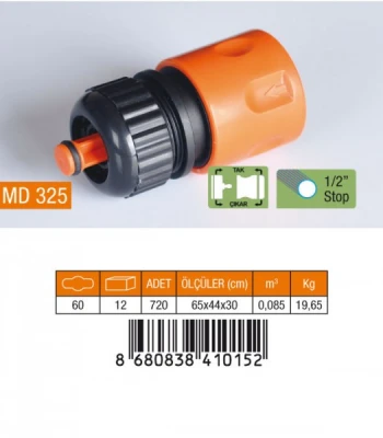 1/2 HORTUM BAĞLANTI ADAPTÖRÜ STOPLU (5314)