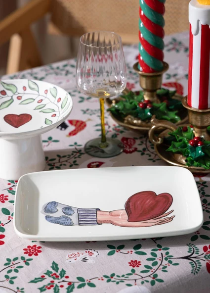 The Mia Luv Dikdörtgen Servis 33x21 cm - Resim 5