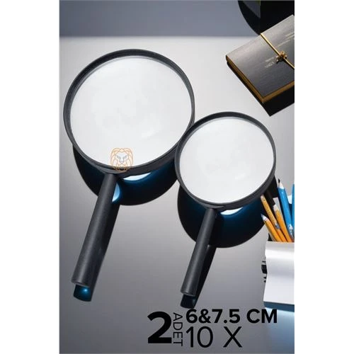 Findit 10X Büyüteç 6 ve 7,5 cm 2 li SET ürün görseli 1