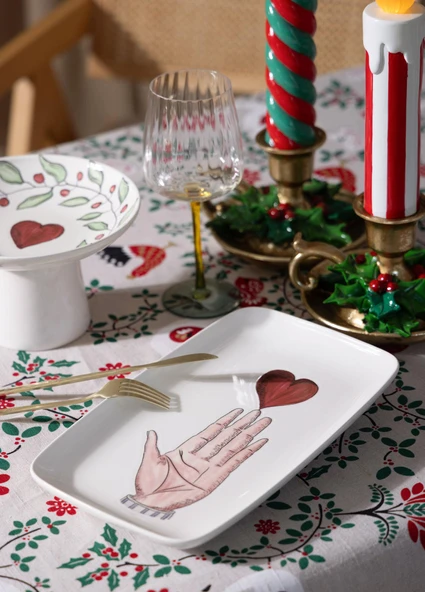 The Mia Luv Dikdörtgen Servis 33x21 cm - Resim 6