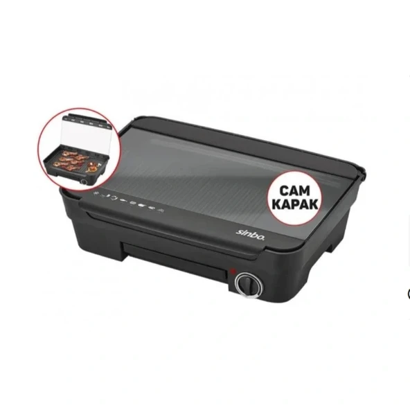 Sinbo Elektrikli Izgara Cam Kapaklı ürün görseli 1