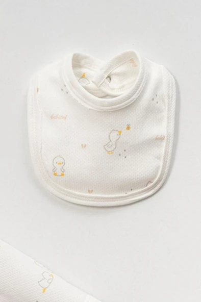 Bebitof %100 Pamuk Civciv Desenli 5 Parça Yenidoğan Hastane Çıkışı Zıbın Seti BBTF.EKR.20133.03 - Resim 5