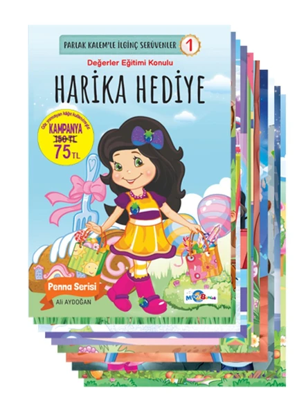 MAVİ BONCUK YAYINLARI Parlak Kalem’le İlginç Serüvenler (10 kitap+Değerlendirme fasikülü) ürün görseli