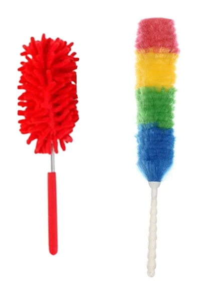 2 li Set Mikrofiber Teleskobik Toz Alma -Antistatik Toz Püskülü Duster (5314) - 3