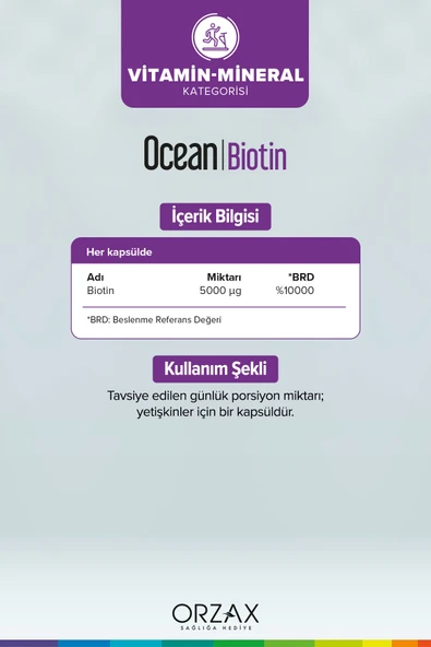OCEAN BIOTIN 5000 MCG 60 CAP. - 2