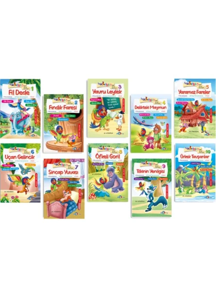 MAVİ BONCUK YAYINLARI 1.SINIF PAPAĞAN PİNKONUN SEVGİ GÜNLÜĞÜ SETİ ürün görseli