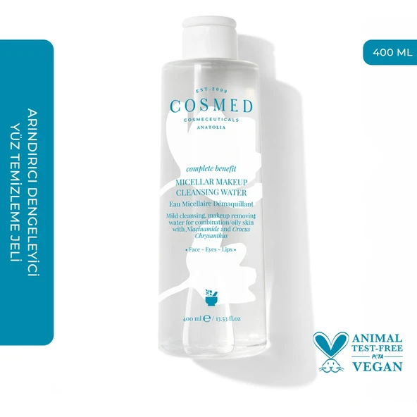 Complete Benefit Hassas Ciltler İçin Makyaj Temizleyici Micellar Su 400 ml – Nazik ve Etkili Temizlik ürün görseli