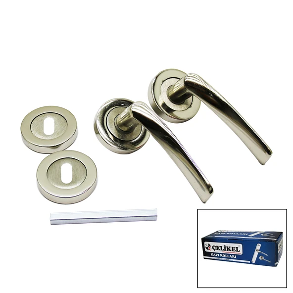 ÇELİKEL-07 AMERİKAN ODA KAPI KOLU NİKEL SATEN (5314)