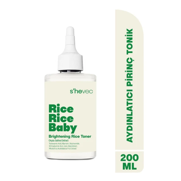 She Vec Rice Rice Baby – Aydınlatıcı Pirinç Tonik 200 ml - Resim 2
