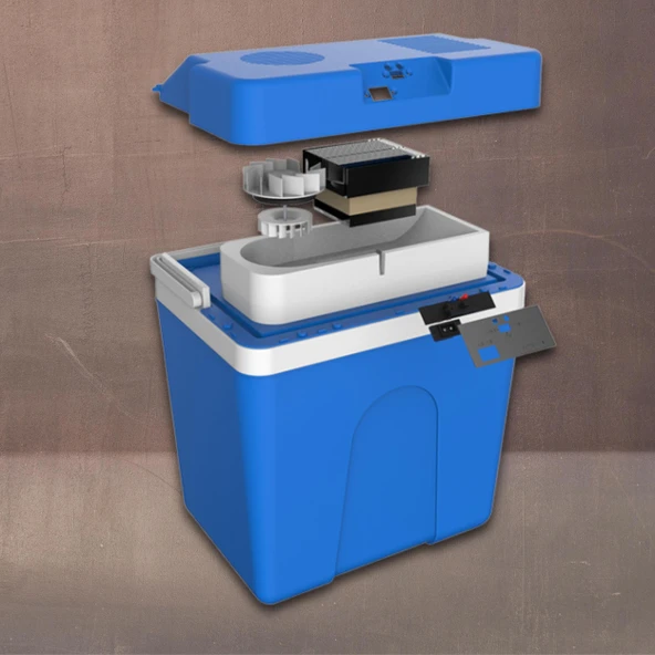 25 Litre 12v Oto Buzdolabı Termos- Portatif, Elektrikli, Oto Şarj Kablolu( 1050 Thermoelectric Cooler 12v.) - Resim 4