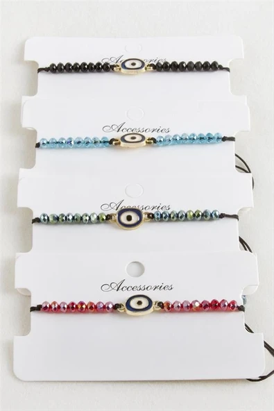 Nazar Kristal Makrome İp Bileklik