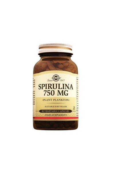 SOLGAR SPIRULINA 750 MG 80 CAP.