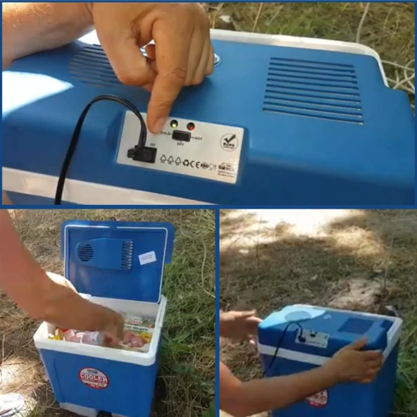 25 Litre 12v Oto Buzdolabı Termos- Portatif, Elektrikli, Oto Şarj Kablolu( 1050 Thermoelectric Cooler 12v.) - Resim 9