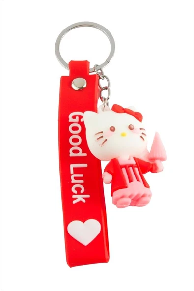 Kedi Çzgflm Karakteri Silikon Anahtarlık - 2